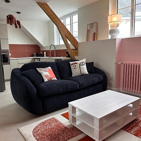 Grand Appartement Ultra Moderne Plein Centre, Plage A Pieds, Avec Parking Конкарно Экстерьер фото